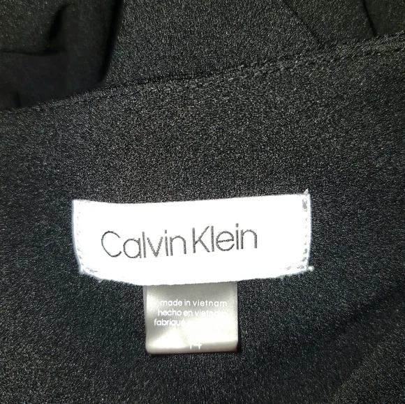 Calvin Klein | Black Dress w/ Ruffled Hem - Picture 5 of 5